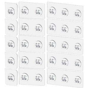 15 Pack Shower Caddy Adhesive Replacement Strong No Drill Hooks Bathroom Kitchen